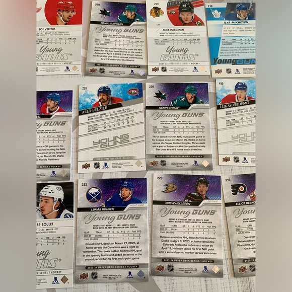 NHL Young Guns Upper Deck lot of 27 cards - Picture 8 of 10